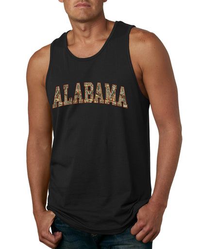 Alabama Camo Fill Orange Outline Sweater, Men Tank Top