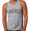 Maine  Camo Fill Orange Outline Sweater, Men Tank Top