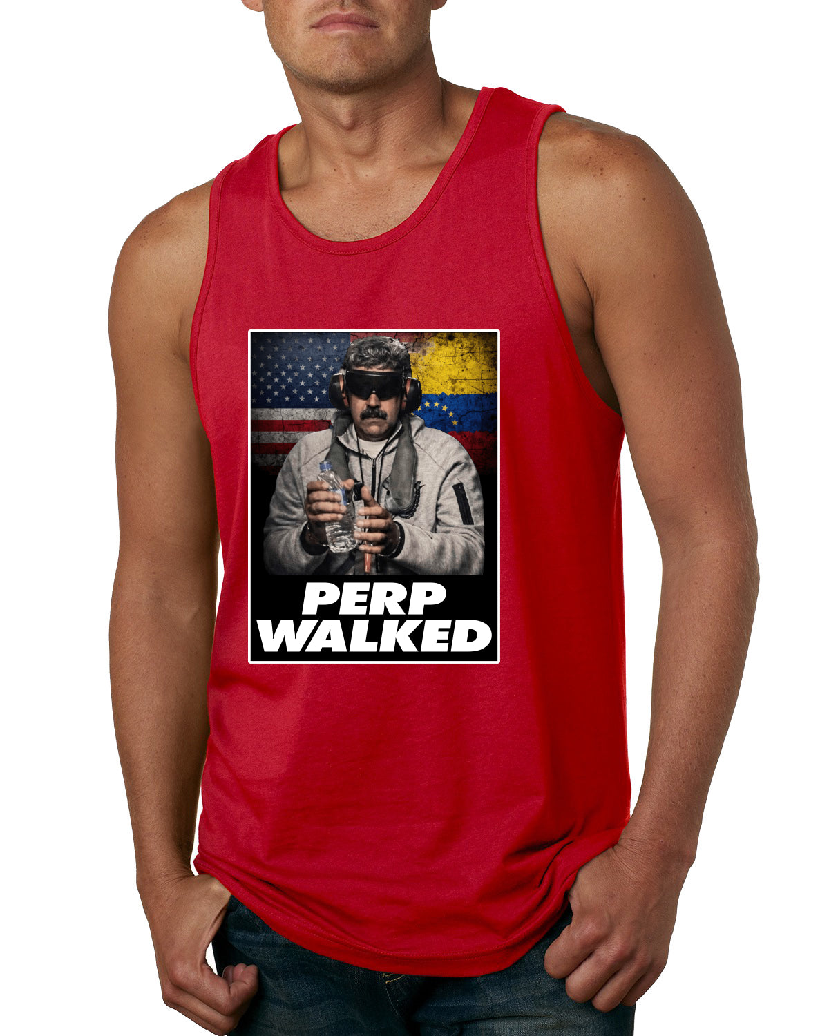 Venezuelan Dictator Maduro Captured Perp Walked Sweater, Men Tank Top