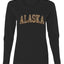 Alaska  Camo Fill Orange Outline Sweater, Womens Graphic Long Sleeve T-Shirt