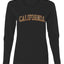 California  Camo Fill Orange Outline Sweater, Womens Graphic Long Sleeve T-Shirt