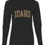Idaho  Camo Fill Orange Outline Sweater, Womens Graphic Long Sleeve T-Shirt