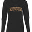 Missouri Camo Fill Orange Outline Sweater, Womens Graphic Long Sleeve T-Shirt