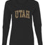 Utah  Camo Fill Orange Outline Sweater, Womens Graphic Long Sleeve T-Shirt