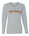 West Virginia  Camo Fill Orange Outline Sweater, Womens Graphic Long Sleeve T-Shirt