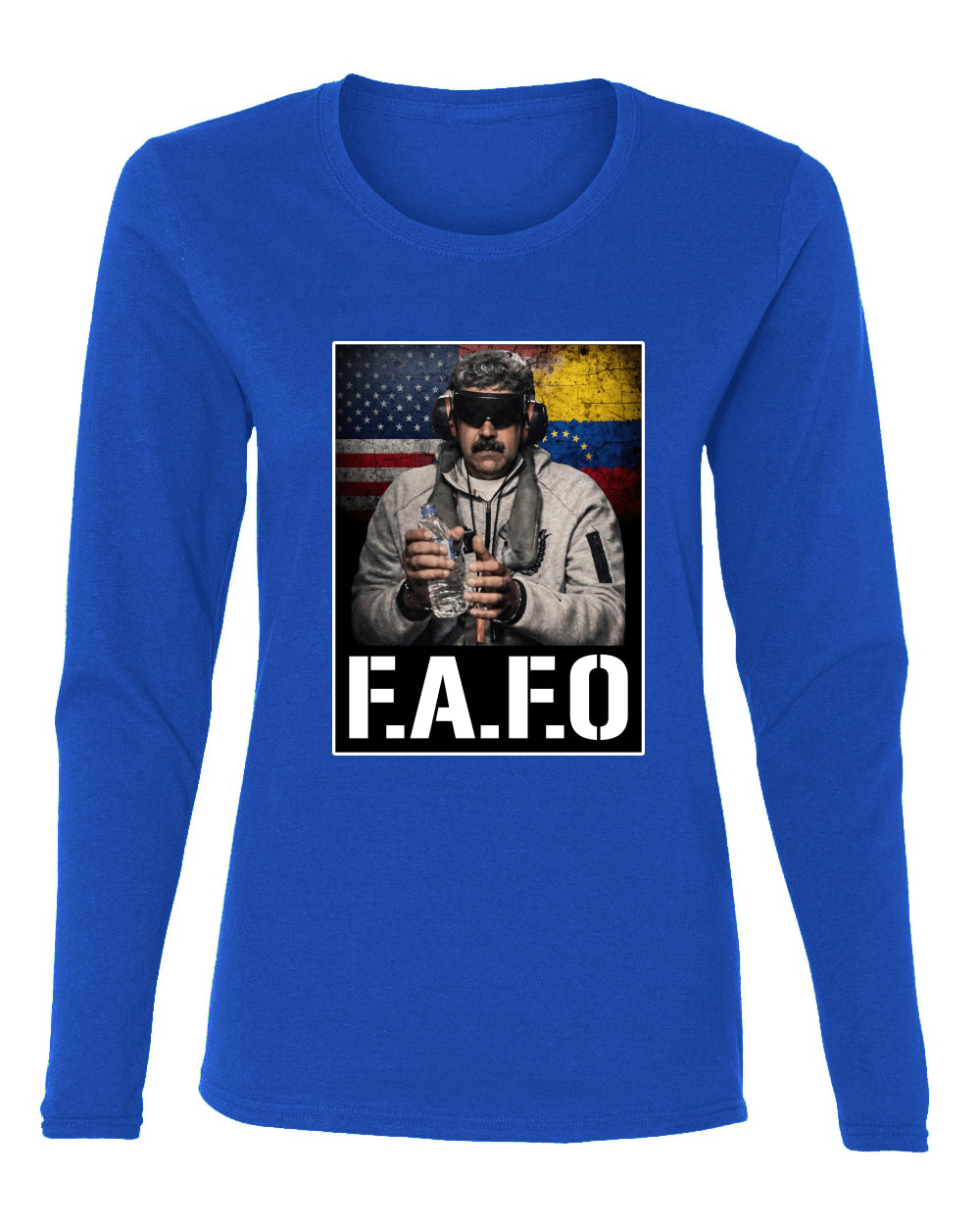 Venezuelan Dictator Maduro Captured F Around Find Out Sweater, Womens Graphic Long Sleeve T-Shirt
