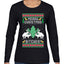 Merry Christmas Bitches Ugly Christmas Sweater Womens Graphic Long Sleeve T-Shirt