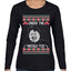 Under The Missle Toe Ugly Christmas Sweater Womens Graphic Long Sleeve T-Shirt