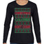 Christmas Calories Don't Count Funny Family Holidays Ugly Christmas Sweater Womens Graphic Long Sleeve T-Shirt