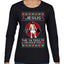 Jesus the Ultimate Deadlifter Funny Ugly Christmas Sweater Womens Graphic Long Sleeve T-Shirt