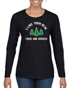 I Like Them Real Thick and Sprucy | Funny Ugly Christmas Sweater Womens Graphic Long Sleeve T-Shirt
