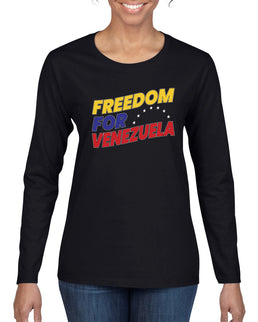 Freedom For Venezuelan Sweater, Womens Graphic Long Sleeve T-Shirt