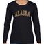 Alaska  Camo Fill Orange Outline Sweater, Womens Graphic Long Sleeve T-Shirt