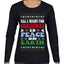 All I Want For Christmas Is Peace on Earth  Ugly Christmas Sweater Womens Graphic Long Sleeve T-Shirt