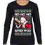 Friday Hood Santa  Ugly Christmas Sweater Womens Graphic Long Sleeve T-Shirt