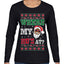 Where My Ho's At? Ugly Christmas Sweater Womens Graphic Long Sleeve T-Shirt
