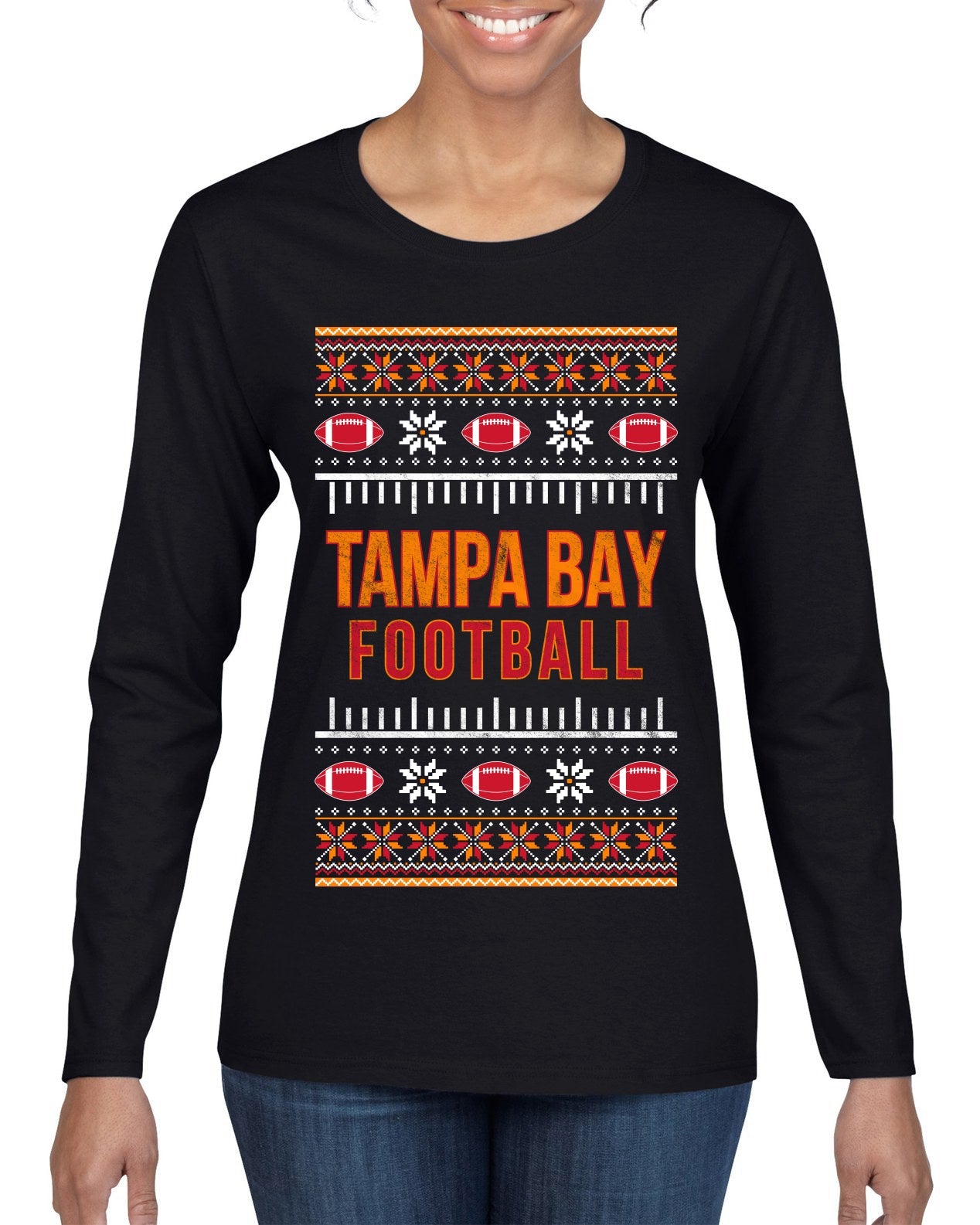 City of Tampa Bay TB American Football Fantasy Fan Ugly Christmas Sweater Unisex Crewneck Sweatshirt