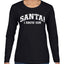 Vintage Movie Quote Santa! I Know Him Christmas Womens Graphic Long Sleeve T-Shirt