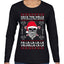 Valhalla Deck The Halls With Skulls & Bodies Ugly Christmas Sweater Womens Graphic Long Sleeve T-Shirt