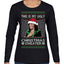 This Is My Ugly Sweater Funny Santa Kamala Harris Ugly Christmas Sweater Womens Graphic Long Sleeve T-Shirt