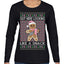 Out Here Looking Like a Snack Cute Xmas Cookie Ugly Christmas Sweater Womens Graphic Long Sleeve T-Shirt