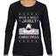 Have a Holly Jawlly Christmas, Cute Shark, Ugly Christmas Sweater Womens Graphic Long Sleeve T-Shirt