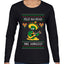 Feliz Navidad Mis Amigos!, Ugly Christmas Sweater Womens Graphic Long Sleeve T-Shirt