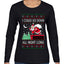 I Could Go Down All Night Long, Ugly Christmas Sweater Womens Graphic Long Sleeve T-Shirt