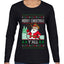 Merry Christmas Y'all Christmas Sweater, Ugly Christmas Sweater Womens Graphic Long Sleeve T-Shirt