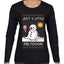 Just A Little Meltdown, Ugly Christmas Sweater Womens Graphic Long Sleeve T-Shirt