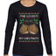 He Loves my Chestnuts, Ugly Christmas Sweater Womens Graphic Long Sleeve T-Shirt