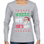 Where my Hos At Santa Funny Ugly Christmas Sweater Womens Graphic Long Sleeve T-Shirt