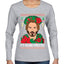 It's Keanu Wreaths Ugly Christmas Sweater Womens Graphic Long Sleeve T-Shirt