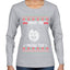 Under The Missle Toe Ugly Christmas Sweater Womens Graphic Long Sleeve T-Shirt