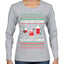 Pour Me Some Holiday Cheer Ugly Christmas Sweater Womens Graphic Long Sleeve T-Shirt