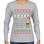 Santa Too Hot For Sweaters Shirt Ugly Christmas Sweater Womens Graphic Long Sleeve T-Shirt