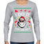 I Do It for the Hos Funny Santa Claus Ugly Christmas Sweater Womens Graphic Long Sleeve T-Shirt