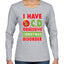 I Have O.C.D Obsessive Christmas Disorder Womens Graphic Long Sleeve T-Shirt