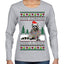 Does Someone Need a Hug? Cute Raccoon Ugly Christmas Sweater Womens Graphic Long Sleeve T-Shirt