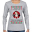Jesus the Ultimate Deadlifter Funny Ugly Christmas Sweater Womens Graphic Long Sleeve T-Shirt