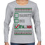 Naughty Nice Italian Funny Italians Italy Colors Ugly Christmas Sweater Womens Graphic Long Sleeve T-Shirt