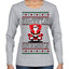 What Happens on Santa's Lap Stays on Santa's Lap, Funny Dirty X Rated Naughty Ugly Christmas Sweater Womens Graphic Long Sleeve T-Shirt