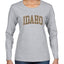 Idaho  Camo Fill Orange Outline Sweater, Womens Graphic Long Sleeve T-Shirt