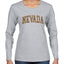 Nevada  Camo Fill Orange Outline Sweater, Womens Graphic Long Sleeve T-Shirt