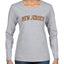 New Jersey  Camo Fill Orange Outline Sweater, Womens Graphic Long Sleeve T-Shirt