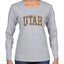 Utah  Camo Fill Orange Outline Sweater, Womens Graphic Long Sleeve T-Shirt