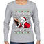 Friday Hood Santa  Ugly Christmas Sweater Womens Graphic Long Sleeve T-Shirt