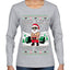 No Lift No Gift Fitness Workout Santa Ugly Christmas Sweater Womens Graphic Long Sleeve T-Shirt