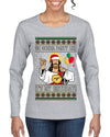 Gonna Party Like It's My Birthday Jesus Ugly Christmas Sweater Womens Graphic Long Sleeve T-Shirt