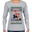 Beginning To Look Like You Miss Us Trump Carlson 24 Ugly Christmas Sweater Womens Graphic Long Sleeve T-Shirt